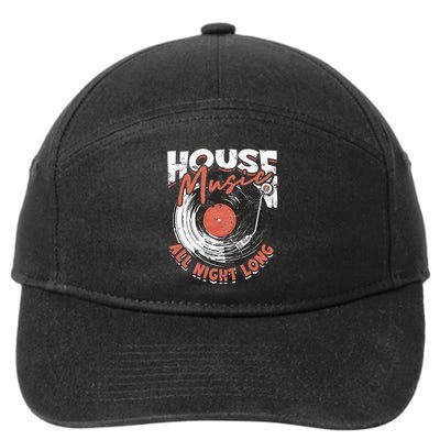 House Music All Night Long Dj 7-Panel Snapback Hat