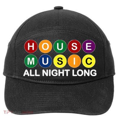 House Music All Night Long EDM DJ 7-Panel Snapback Hat