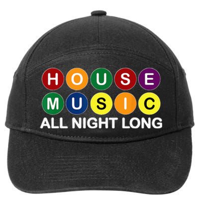 House Music All Night Long EDM DJ 7-Panel Snapback Hat