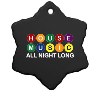 House Music All Night Long EDM DJ Ceramic Star Ornament