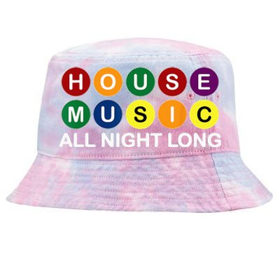 House Music All Night Long EDM DJ Tie-Dyed Bucket Hat