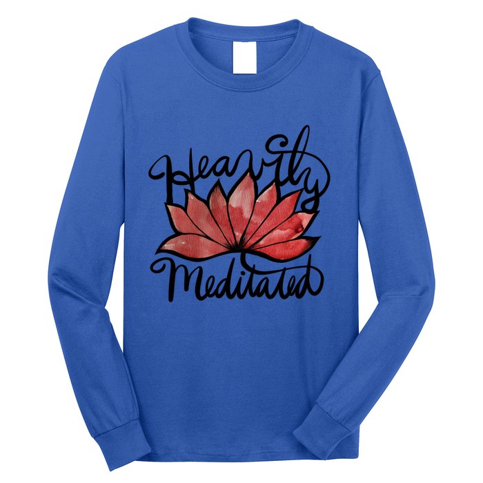 Heavily Meditated Artwork Fun Lotus Flower Gift Long Sleeve Shirt