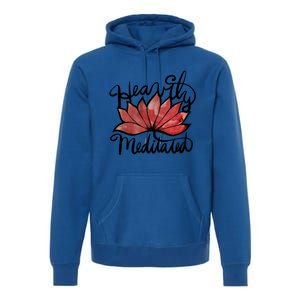 Heavily Meditated Artwork Fun Lotus Flower Gift Premium Hoodie