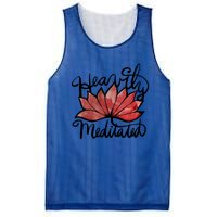 Heavily Meditated Artwork Fun Lotus Flower Gift Mesh Reversible Basketball Jersey Tank