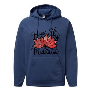 Heavily Meditated Artwork Fun Lotus Flower Gift Performance Fleece Hoodie