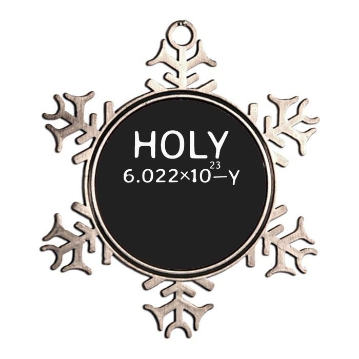 Holy Moley Avogadro Mole Carbon Funny Chemistry Metallic Star Ornament