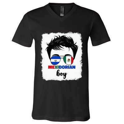 Half Mexican And Salvadorian Mexico El Salvador V-Neck T-Shirt