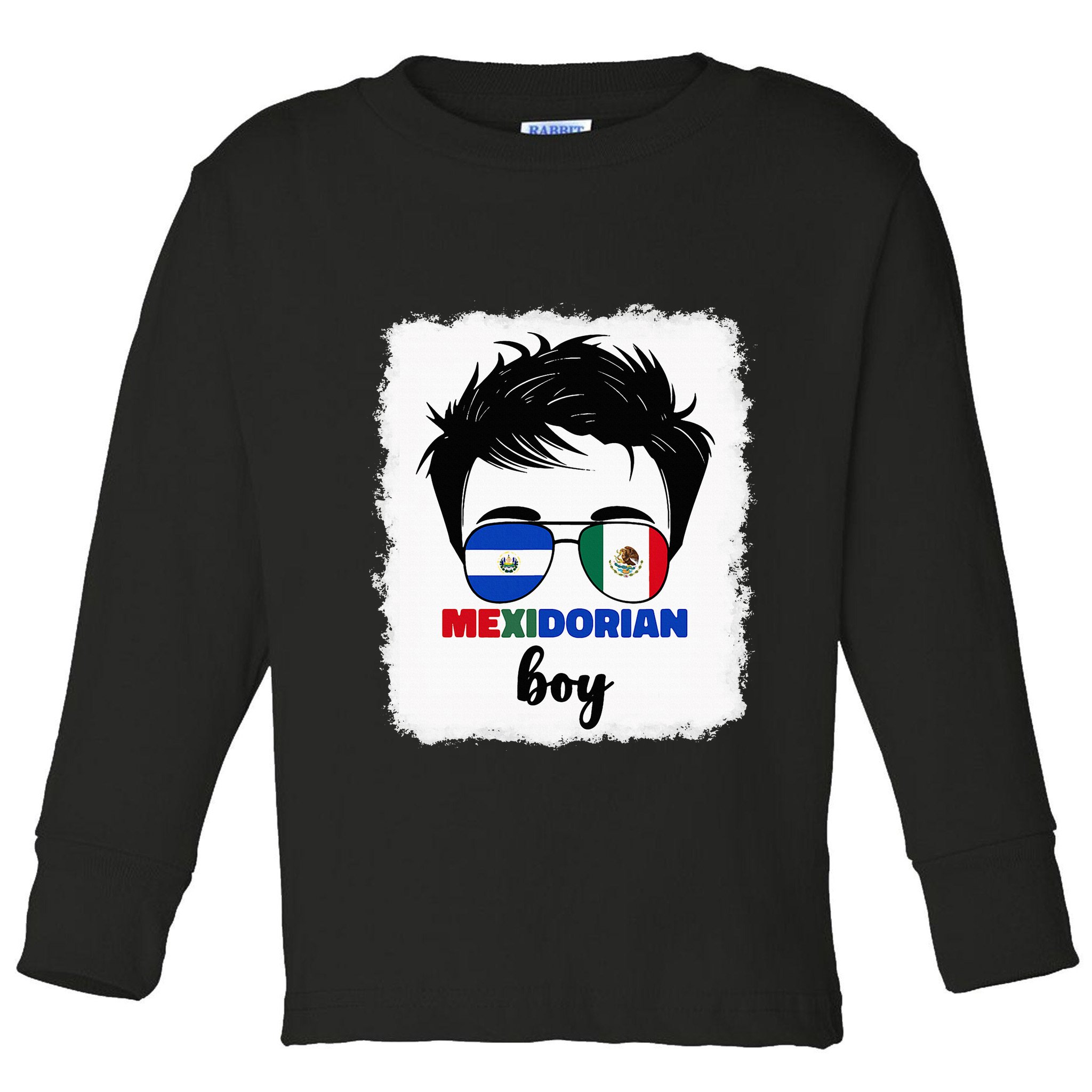 Half Mexican And Salvadorian Mexico El Salvador Toddler Long Sleeve Shirt