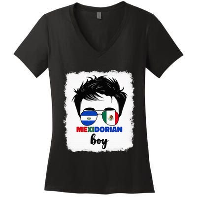 Half Mexican And Salvadorian Mexico El Salvador Women's V-Neck T-Shirt