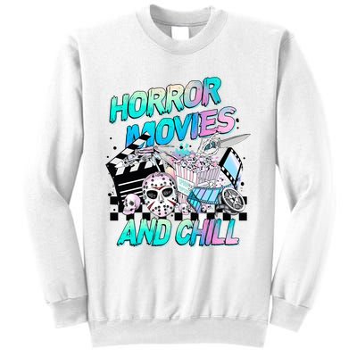 Horror Movies And Chill Retro Halloween Sweatshirt