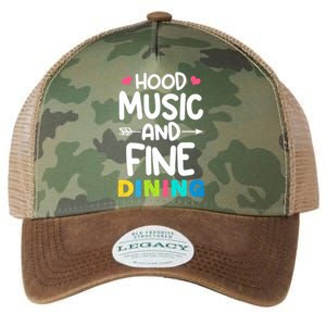 Hood Music And Fine Dining Music Lover Couple Matching Quote Legacy Tie Dye Trucker Hat