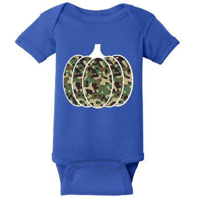 Hunting Mom And Son Matching Camo Pumpkin Autumn Great Gift Baby Bodysuit