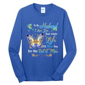 Husband My Angel Honoring Memories Of My Husband In Heaven Gift Tall Long Sleeve T-Shirt