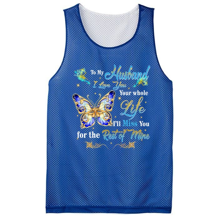 Husband My Angel Honoring Memories Of My Husband In Heaven Gift Mesh Reversible Basketball Jersey Tank