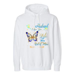 Husband My Angel Honoring Memories Of My Husband In Heaven Gift Garment-Dyed Fleece Hoodie