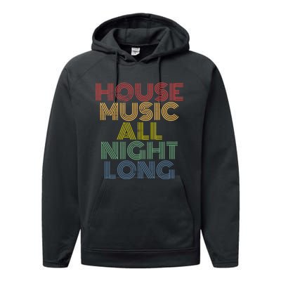 House Music All Night Long Techno Rave EDM Clubbing Performance Fleece Hoodie