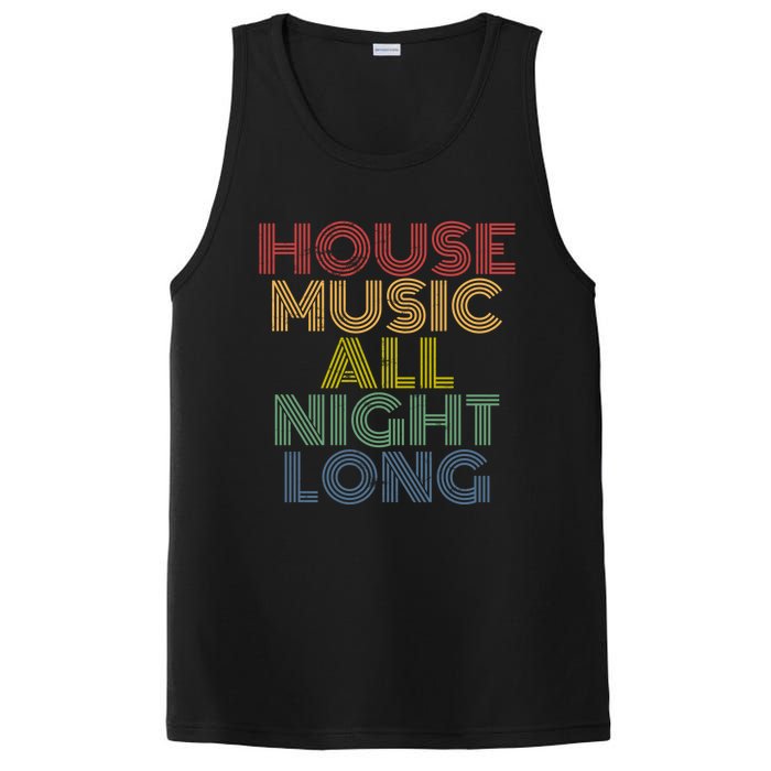 House Music All Night Long Techno Rave EDM Clubbing PosiCharge Competitor Tank