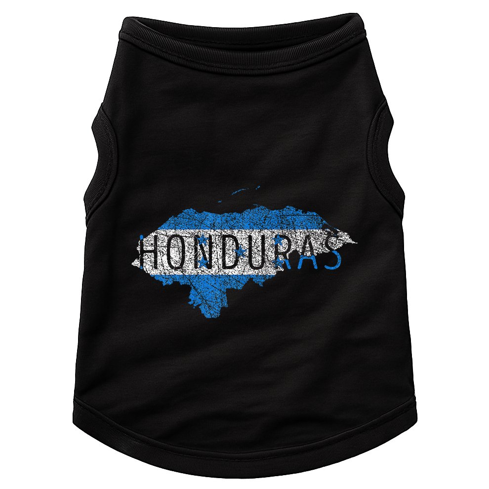 Honduran Map And Flag Souvenir Distressed Honduras Doggie Tank