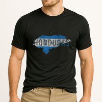Honduran Map And Flag Souvenir Distressed Honduras Cooling Performance Crew T-Shirt