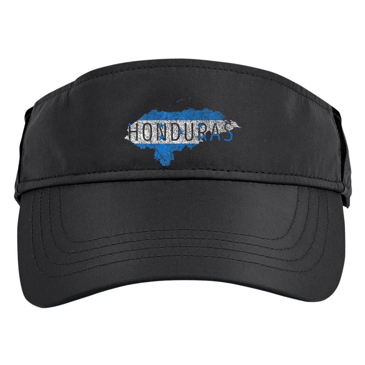 Honduran Map And Flag Souvenir Distressed Honduras Adult Drive Performance Visor