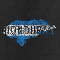 Honduran Map And Flag Souvenir Distressed Honduras Adult Drive Performance Visor
