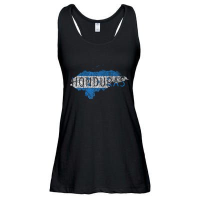 Honduran Map And Flag Souvenir Distressed Honduras Ladies Essential Flowy Tank