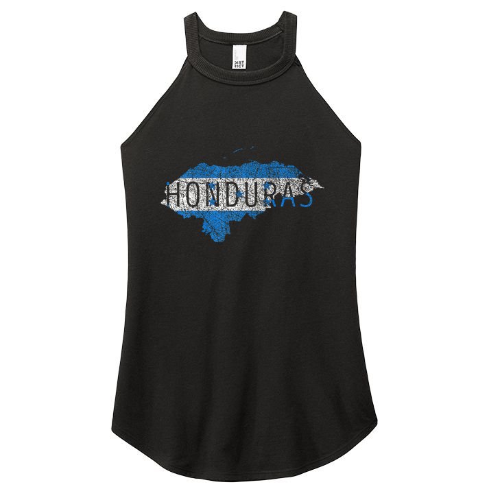Honduran Map And Flag Souvenir Distressed Honduras Women's Perfect Tri Rocker Tank