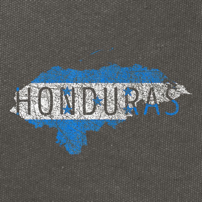 Honduran Map And Flag Souvenir Distressed Honduras Cotton Canvas Backpack