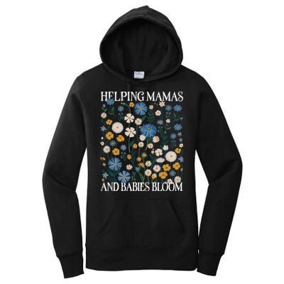 Helping Mamas And Babies Bloom Wildflowers Floral Boho Women's Pullover Hoodie