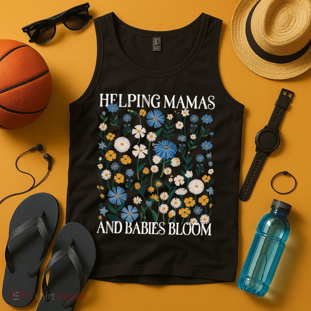 Helping Mamas And Babies Bloom Wildflowers Floral Boho Tank Top