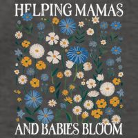 Helping Mamas And Babies Bloom Wildflowers Floral Boho Vector Backpack