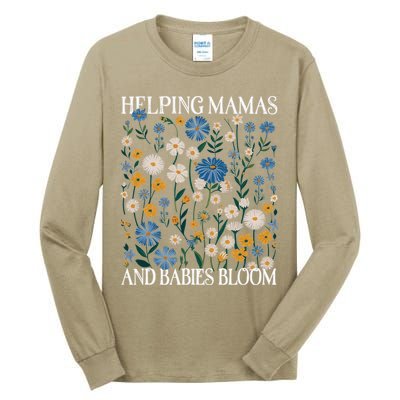 Helping Mamas And Babies Bloom Wildflowers Floral Boho Tall Long Sleeve T-Shirt