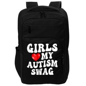 Heart My Autism Swag Funny Love My Autism Swag Gift Impact Tech Backpack