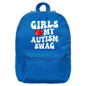 Heart My Autism Swag Funny Love My Autism Swag Gift 16 in Basic Backpack