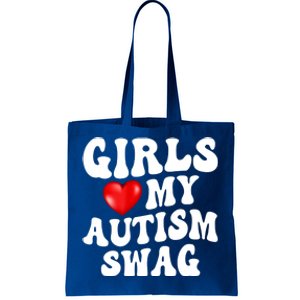 Heart My Autism Swag Funny Love My Autism Swag Gift Tote Bag