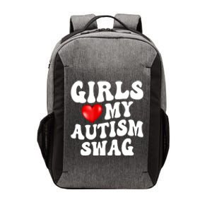 Heart My Autism Swag Funny Love My Autism Swag Gift Vector Backpack