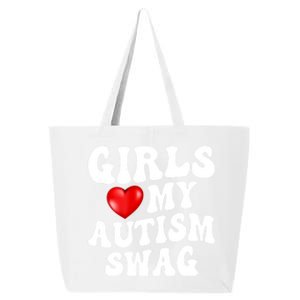 Heart My Autism Swag Funny Love My Autism Swag Gift 25L Jumbo Tote