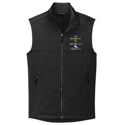 Help More Bees Plant More Trees Clean The Seas Environtal Gift Collective Smooth Fleece Vest