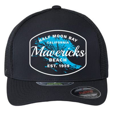 Half Moon Bay Mavericks Beach Surfing Gift Travel Gift Flexfit Unipanel Trucker Cap
