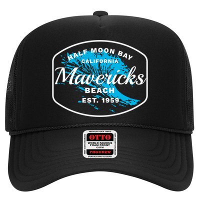 Half Moon Bay Mavericks Beach Surfing Gift Travel Gift Trucker Hat