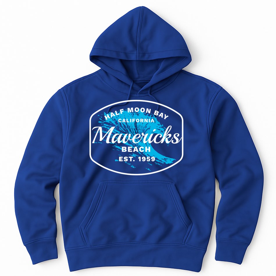 Half Moon Bay Mavericks Beach Surfing Gift Travel Gift Hoodie