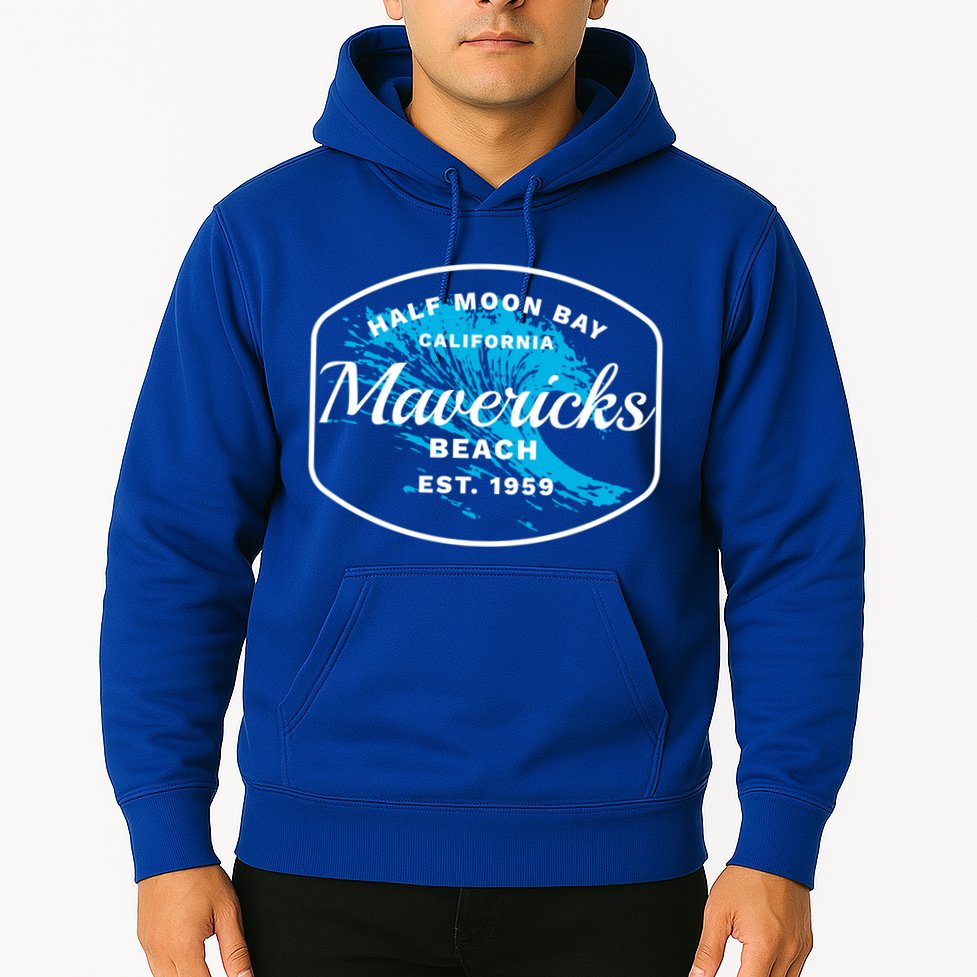 Half Moon Bay Mavericks Beach Surfing Gift Travel Gift Hoodie