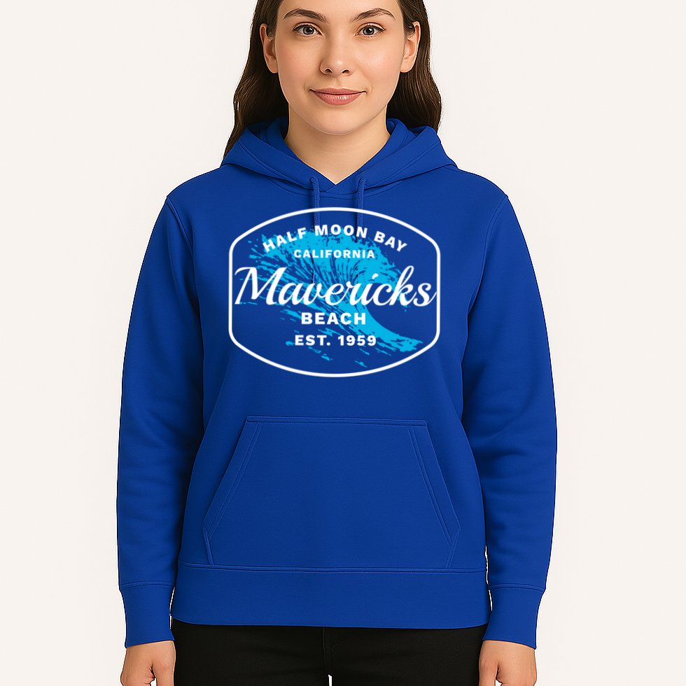 Half Moon Bay Mavericks Beach Surfing Gift Travel Gift Hoodie