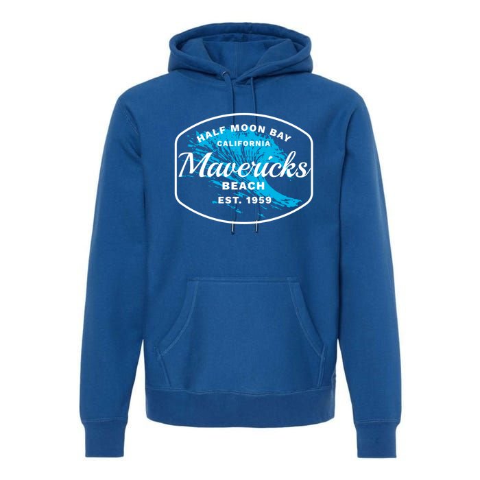 Half Moon Bay Mavericks Beach Surfing Gift Travel Gift Premium Hoodie