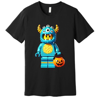 Halloween Master Builder Monster Building Blocks Bricks Premium T-Shirt