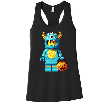 Halloween Master Builder Monster Building Blocks Bricks Women's Racerback Tank