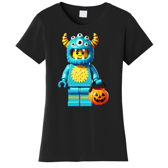 Halloween Master Builder Monster Building Blocks Bricks Women's T-Shirt