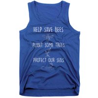 Help More Bees Plant More Trees Clean The Seas Gift Tank Top