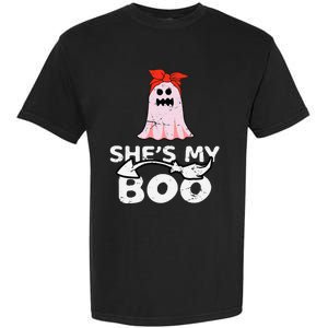 Hes My Boo Husband Wife Couples Matching Halloween Costume Garment-Dyed Heavyweight T-Shirt