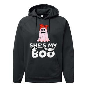 Hes My Boo Husband Wife Couples Matching Halloween Costume Performance Fleece Hoodie